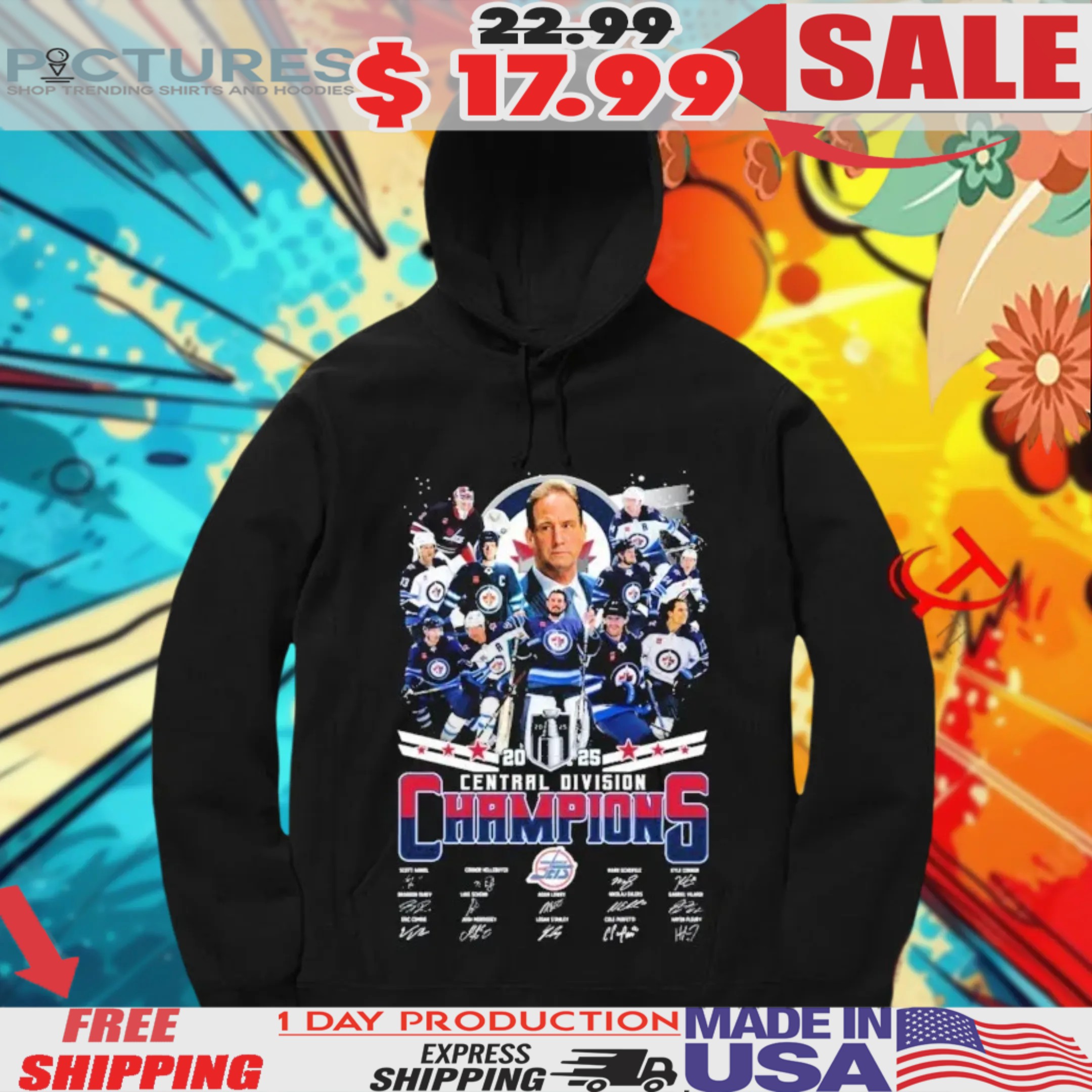 Winnipeg Jets Central Division Champions 2025 Signatures Shirt Winnipeg Jets Central Division Champions 2025 Signatures Shirt