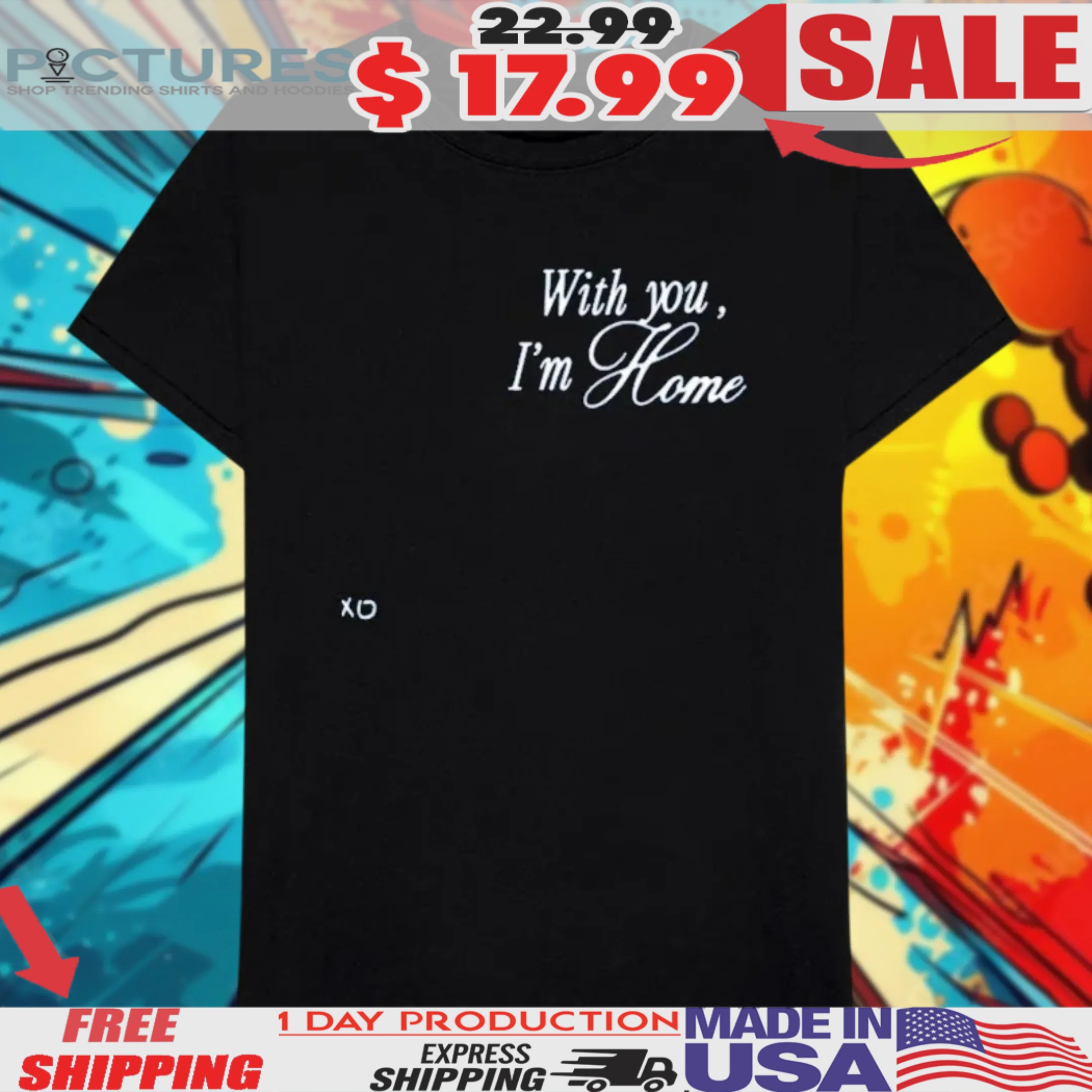 With You I’m Home Lonely Ghost Shirt