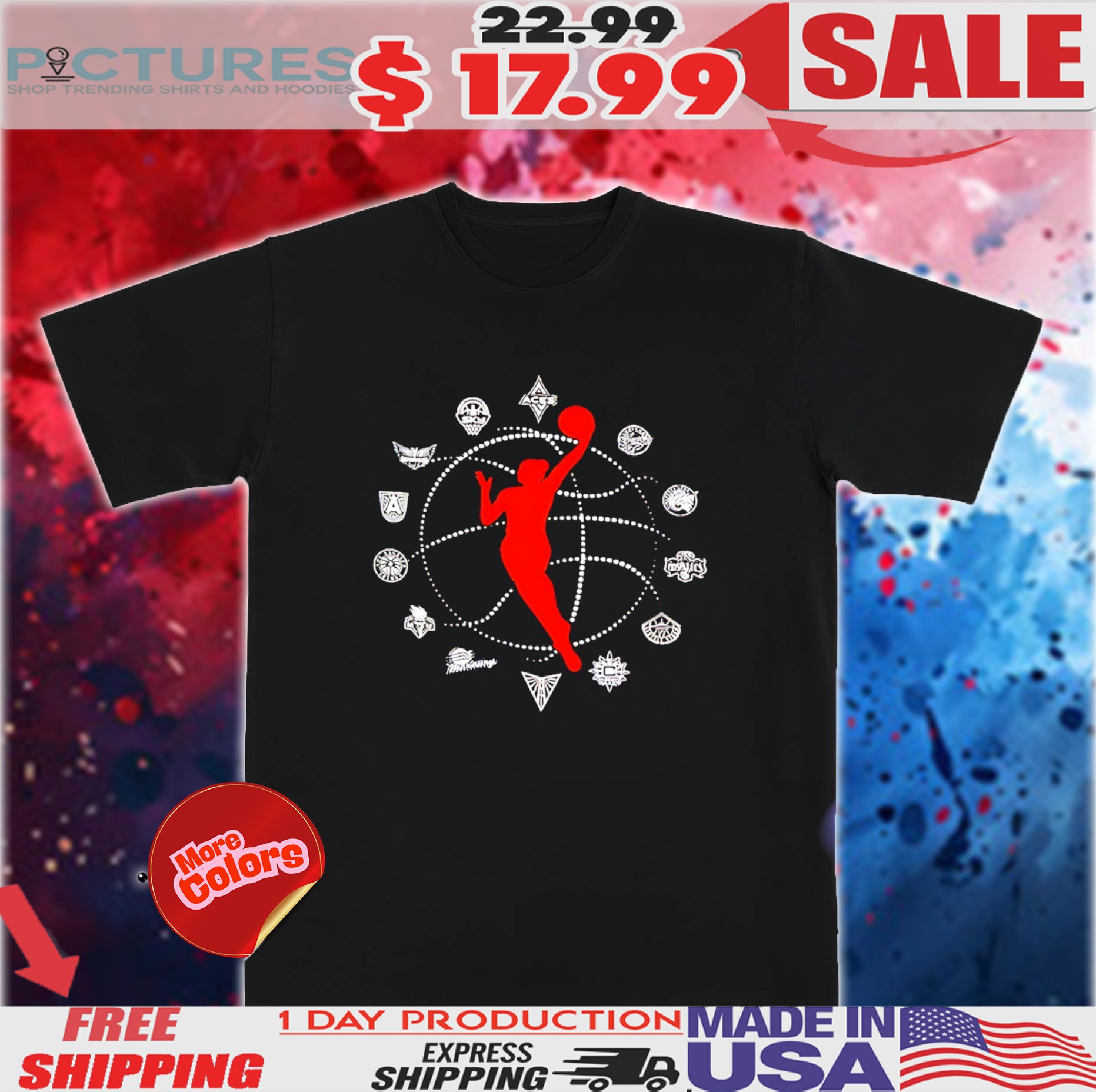 Wnba All Teams Circle Logo Shirt