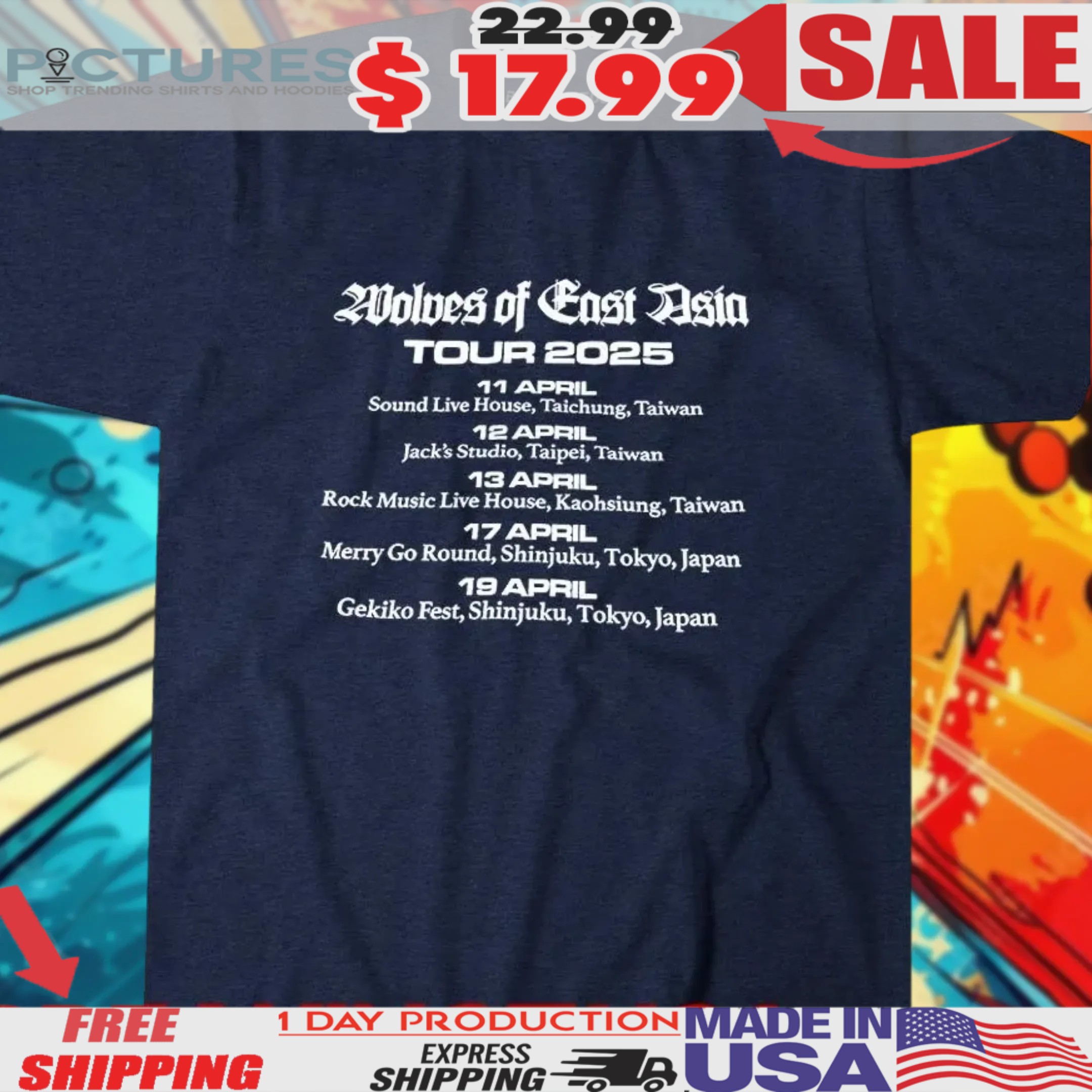 Wolves of Asia Tour 2025 April Taiwan Japan Shirt