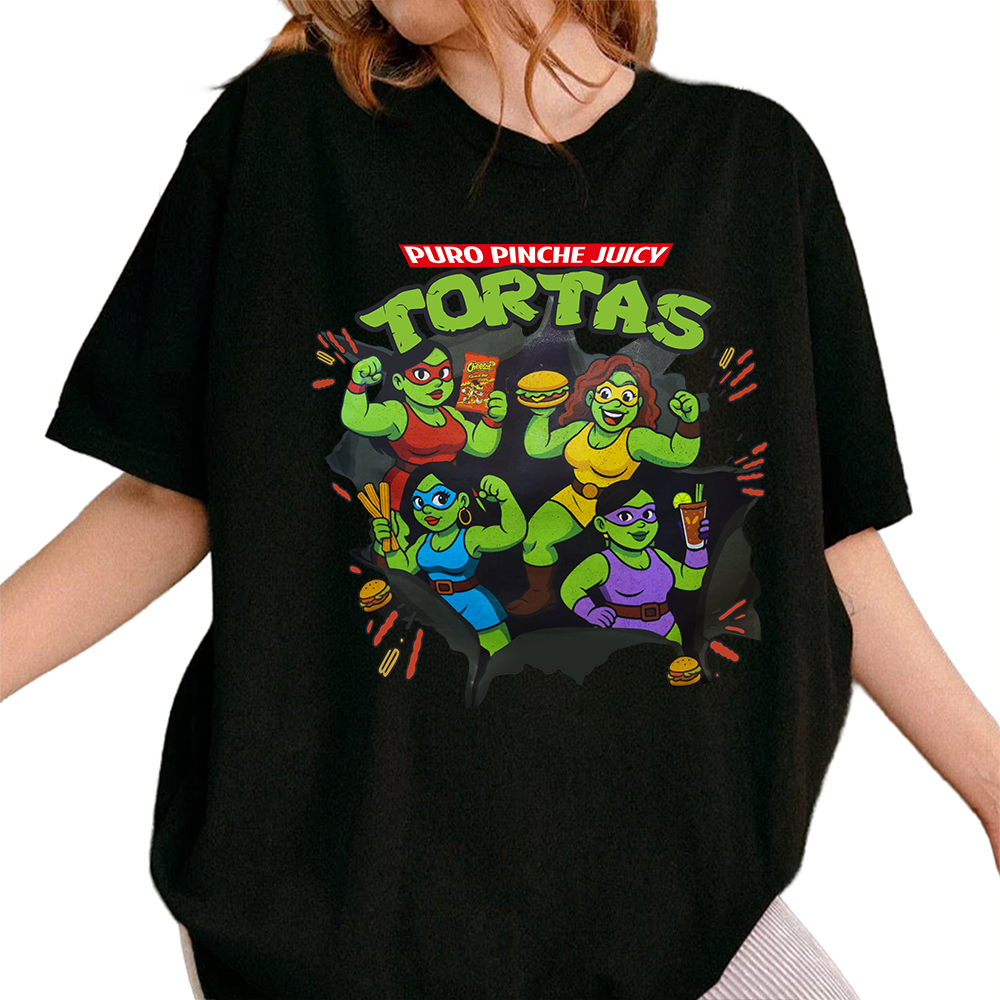Latina Superhero Mexican Food Puro Pinche Juicy Tortas Shirt