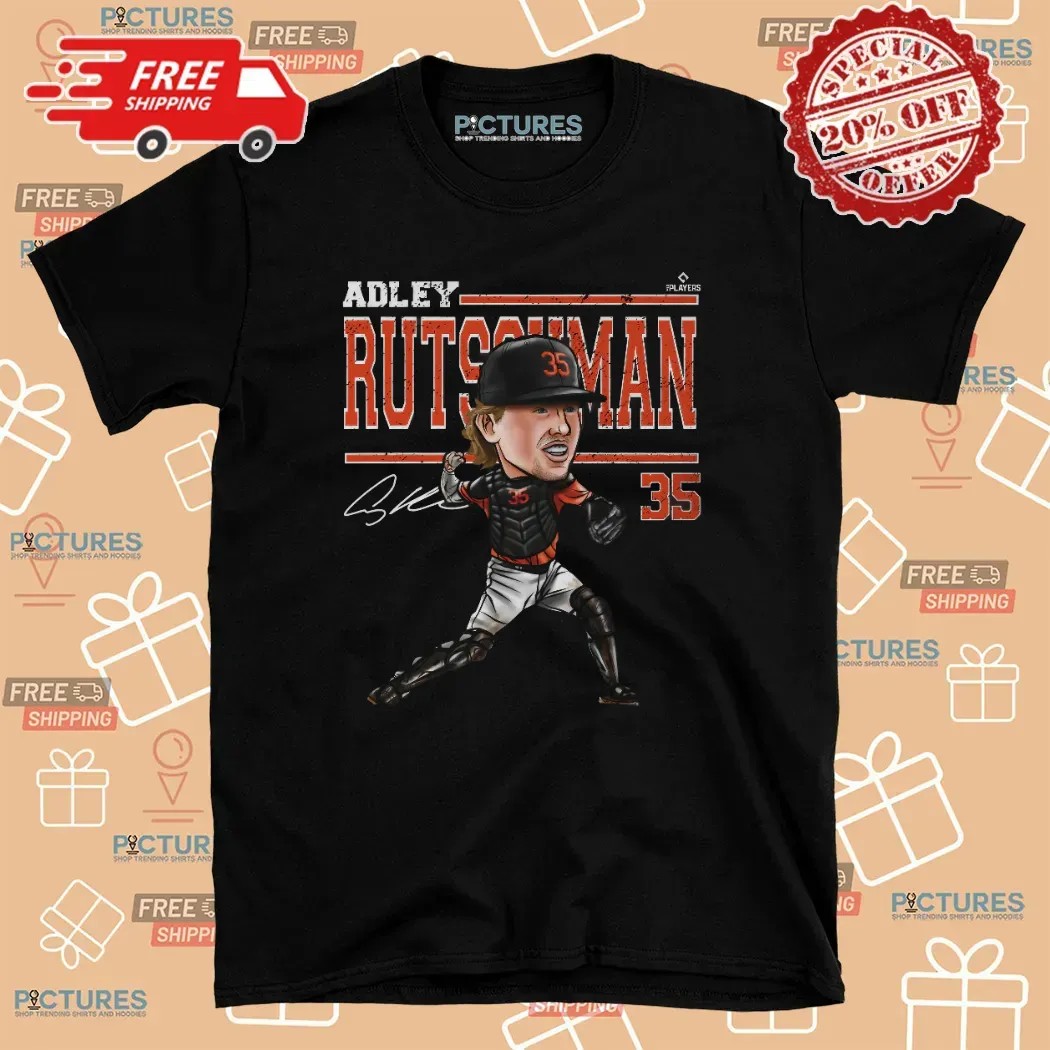 Adley Rutschman Baltimore Orioles Cartoon Signature T Shirt