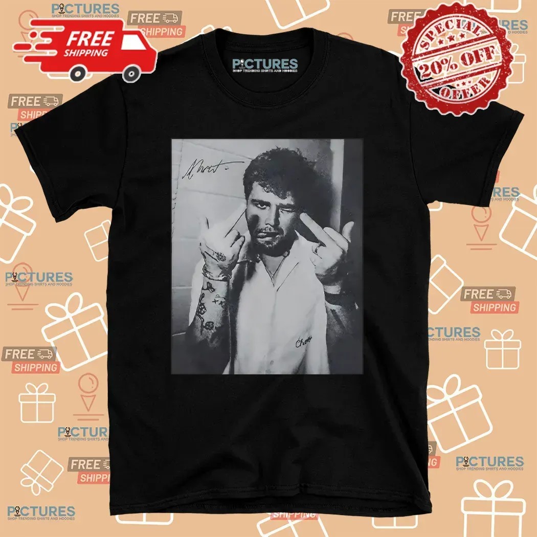 Alex Warren Face Middle Fingers Tour 2025 T Shirt