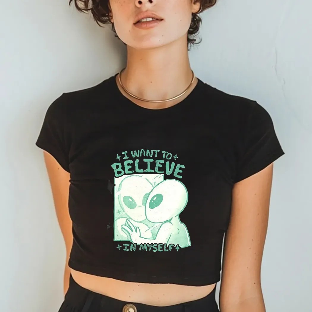 Alien In Mirror I Want To Believe In Myself Shirt