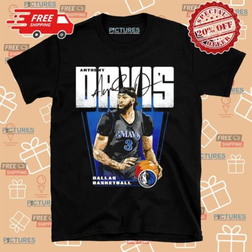 Anthony Davis Dallas Mavericks Basketball Player Premiere Signature Graphic T shirt