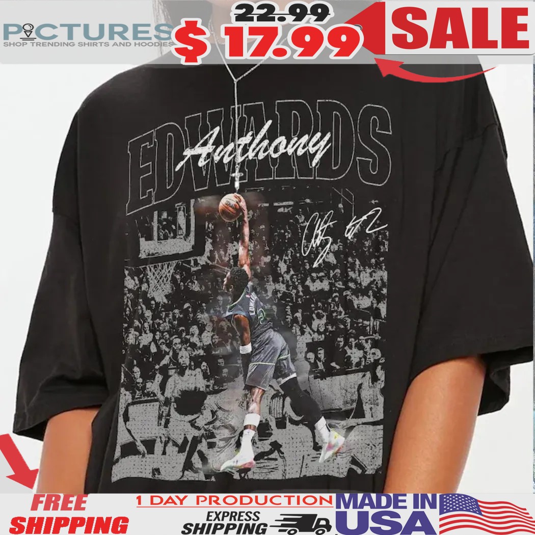 Anthony Edwards Minnesota NBA Basketball Vintage Signature 2025 Shirt