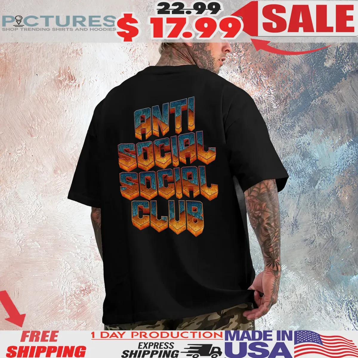 Anti Social Social Club Doom Classic Logo T Shirt