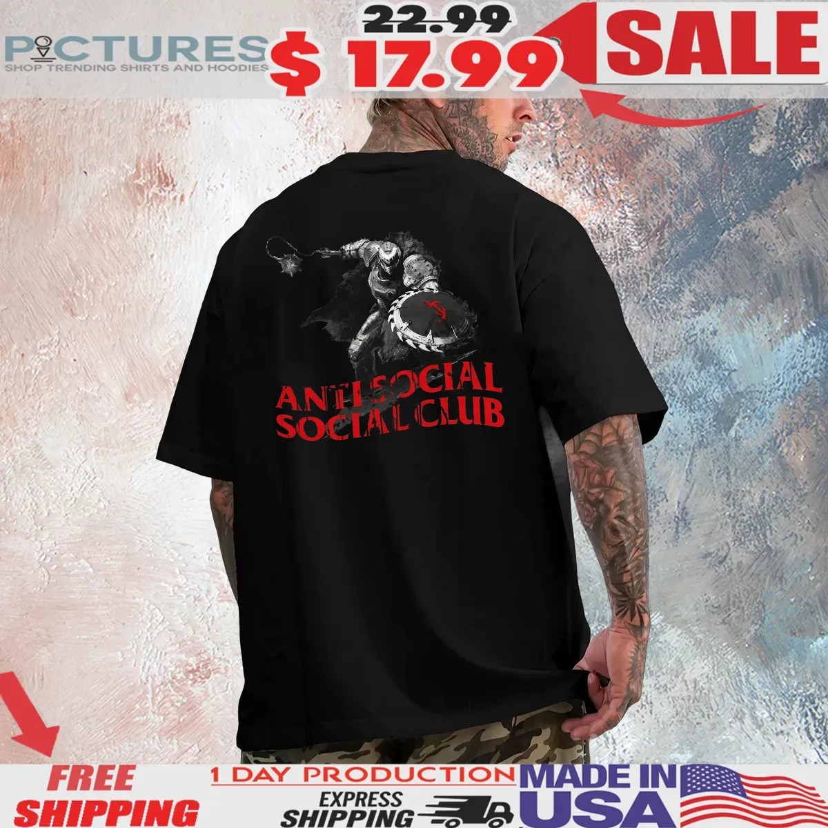 Anti Social Social Club Doom Slayer T Shirt