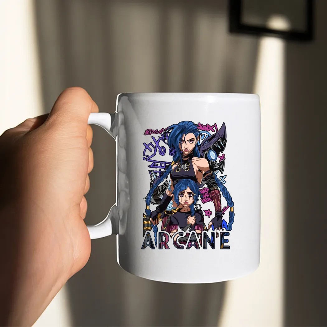 Arcane Jinx League of Legends Streetwear Anime Game Fan Merch T Shirt Arcane Jinx League of Legends Streetwear Anime Game Fan Merch T Shirt