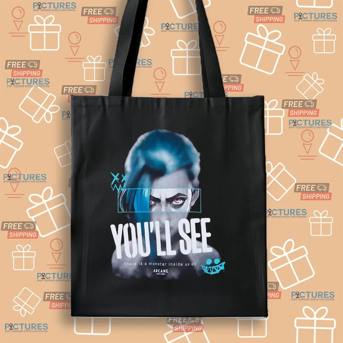 Arcane Jinx You'll See There Is A Monster Inside Us All Graphic T Shirt