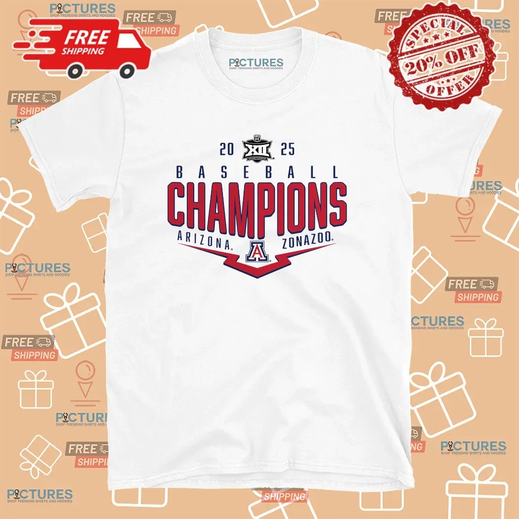 Arizona Wildcats Women’s 2025 Big 12 Baseball Conference Tournament Champions Playoff T Shirt