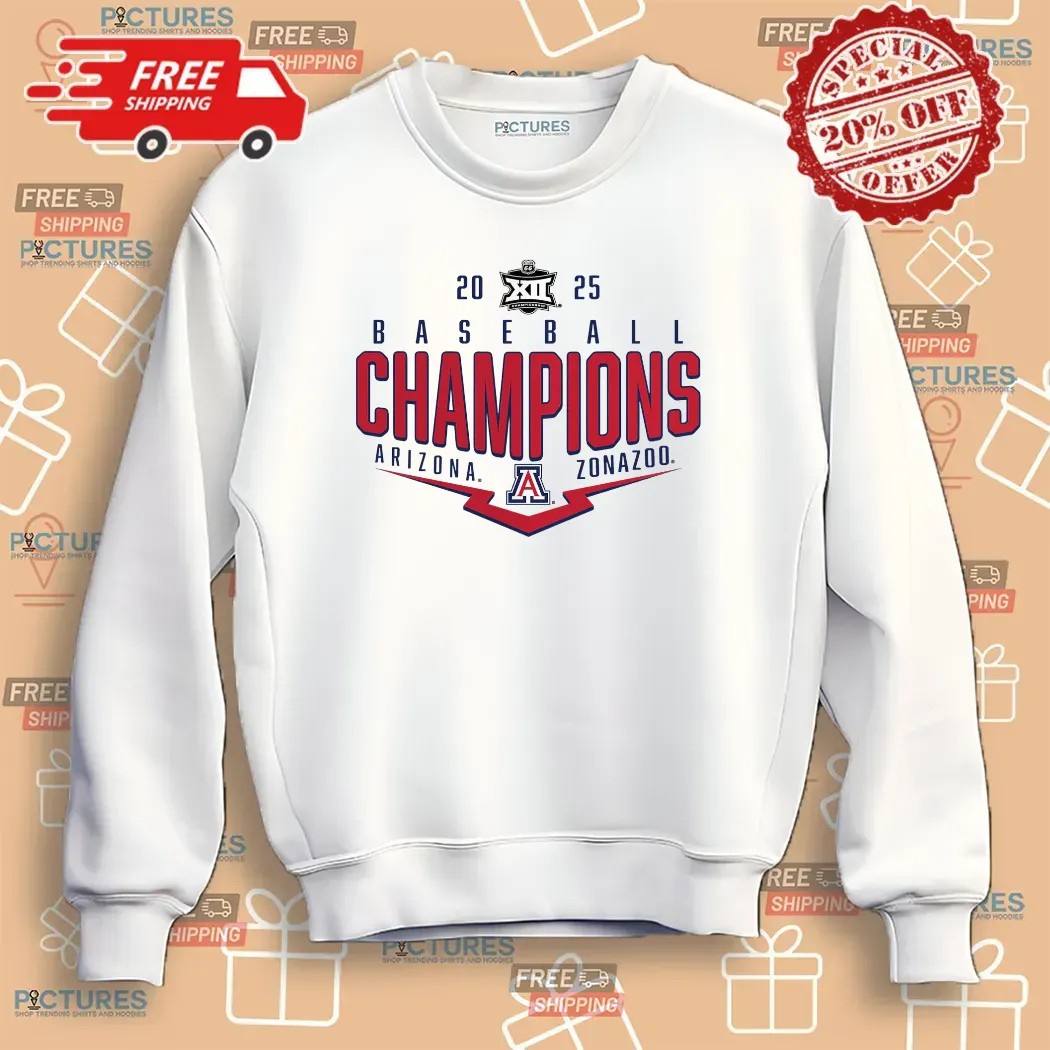Arizona Wildcats Women’s 2025 Big 12 Baseball Conference Tournament Champions Playoff T Shirt