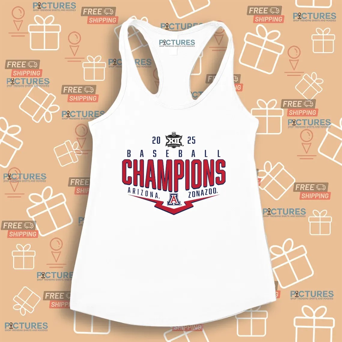 Arizona Wildcats Women’s 2025 Big 12 Baseball Conference Tournament Champions Playoff T Shirt