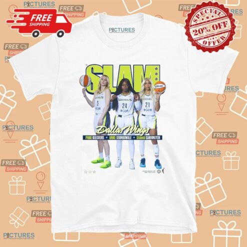 Azzi Fudd Wearing Slam Cover Dallas Wings WNBA T Shirt