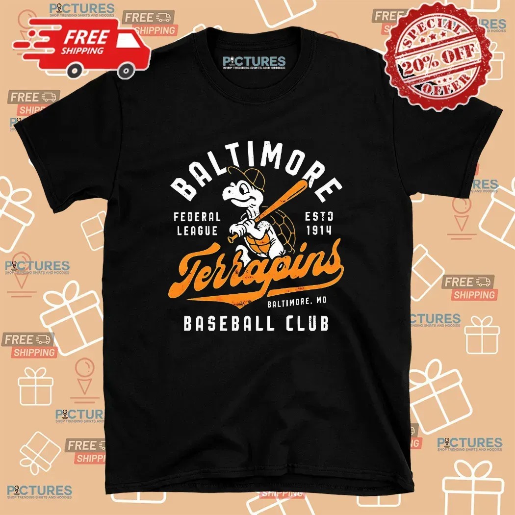 Baltimore Terrapins Baseball Club Federal League ESTD 1914 T Shirt
