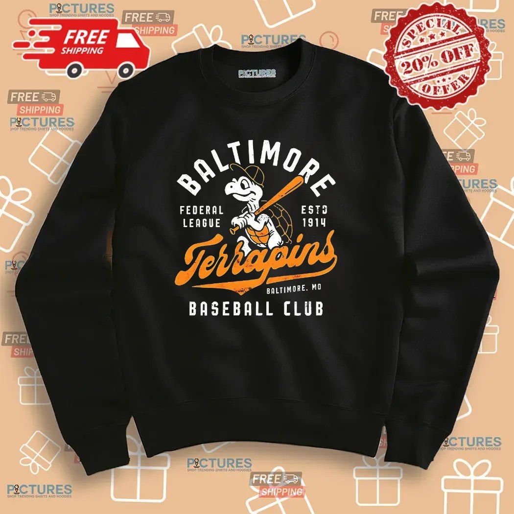 Baltimore Terrapins Baseball Club Federal League ESTD 1914 T Shirt