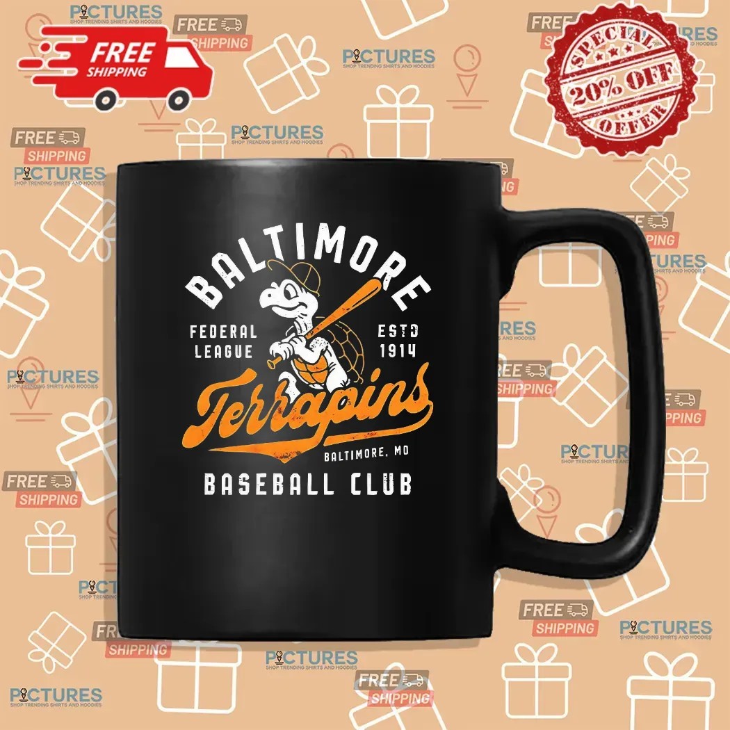 Baltimore Terrapins Baseball Club Federal League ESTD 1914 T Shirt