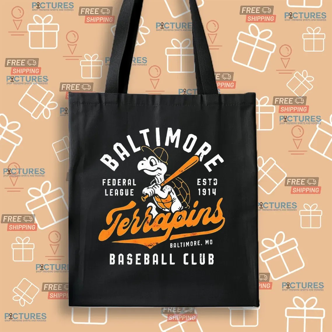 Baltimore Terrapins Baseball Club Federal League ESTD 1914 T Shirt