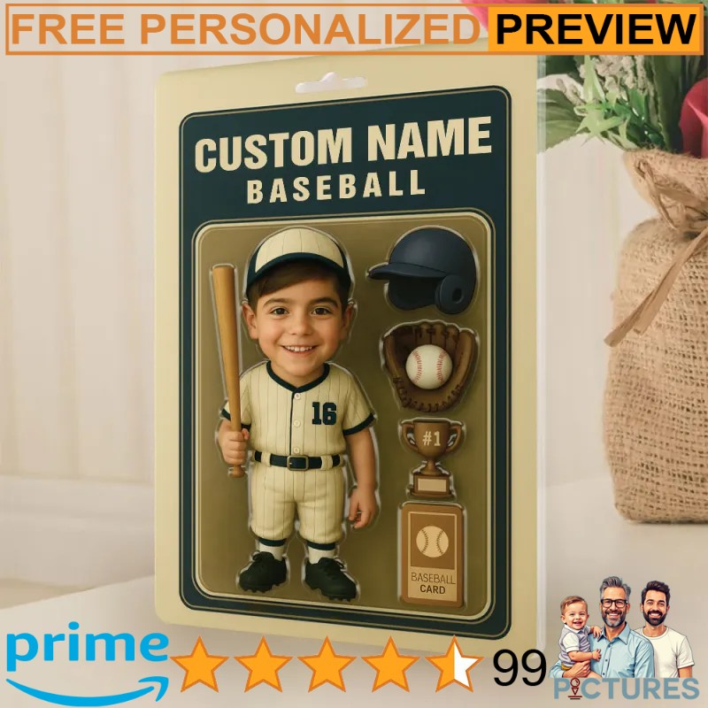 Baseball Player Custom 3D Effect Figure Pack Packaging Personalized Face Baseball Player Car Hanger Baseball Player Custom 3D Effect Figure Pack Packaging Personalized Face Baseball Player Car Hanger