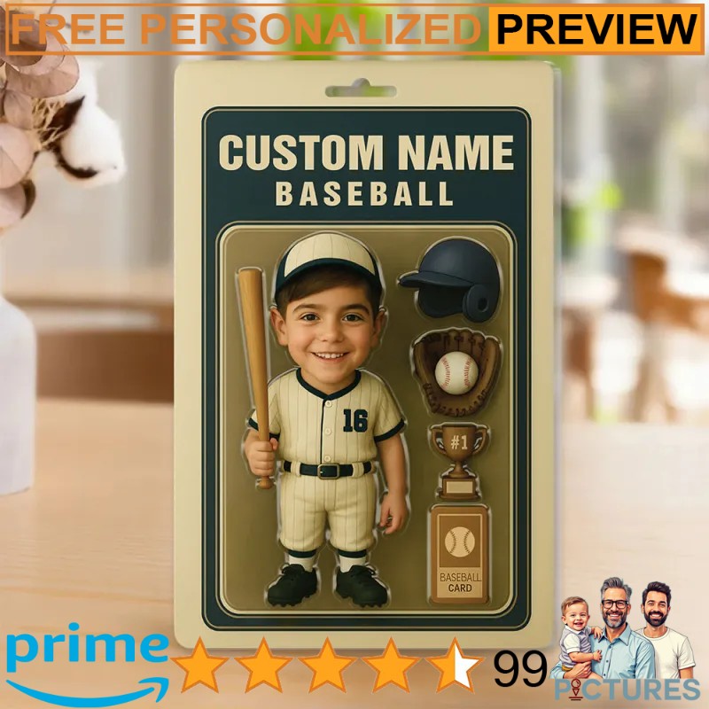 Baseball Player Custom 3D Effect Figure Pack Packaging Personalized Face Baseball Player Car Hanger Baseball Player Custom 3D Effect Figure Pack Packaging Personalized Face Baseball Player Car Hanger