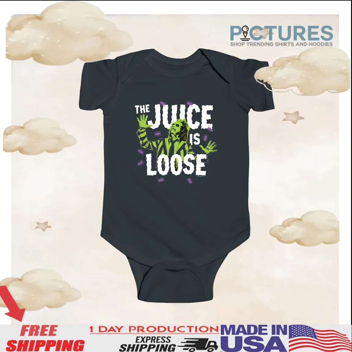 Beetlejuice Juice is Loose Horro Movie T Shirt Beetlejuice Juice is Loose Horro Movie T Shirt