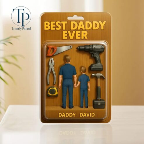 Best Dad Ever Personalized Father's Day Figure Acrylic Block