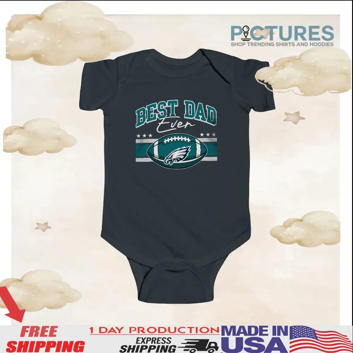 Best Dad Ever Philadelphia Eagles Daddy And Son Father's Day Personalized T Shirt