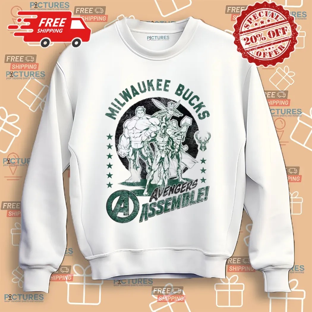 Boston Celtics NBA x Marvel Avengers Squad Assemble T Shirt