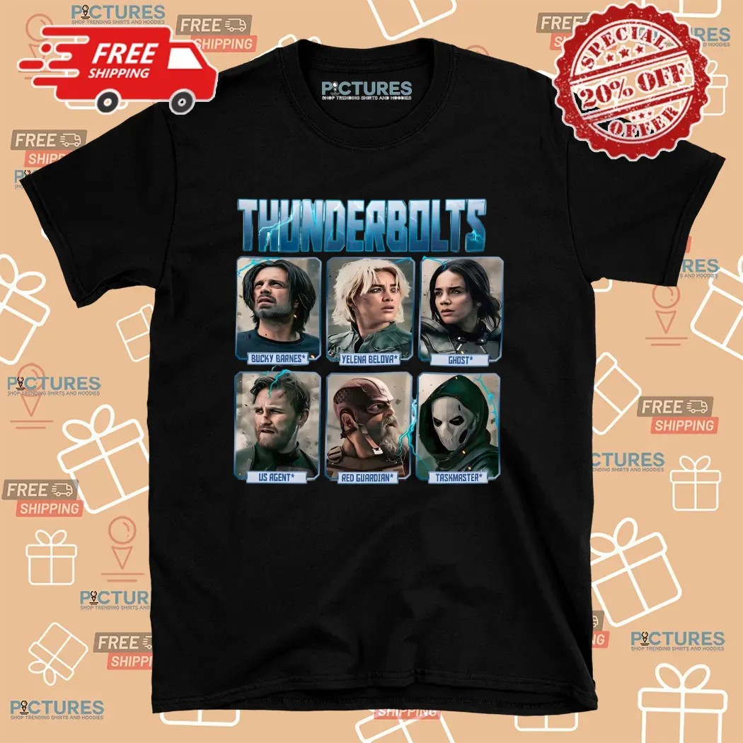 Bucky Barnes Yelena Belova Taskmaster Thunderbolts Marvel Movie Disney Characters T Shirt