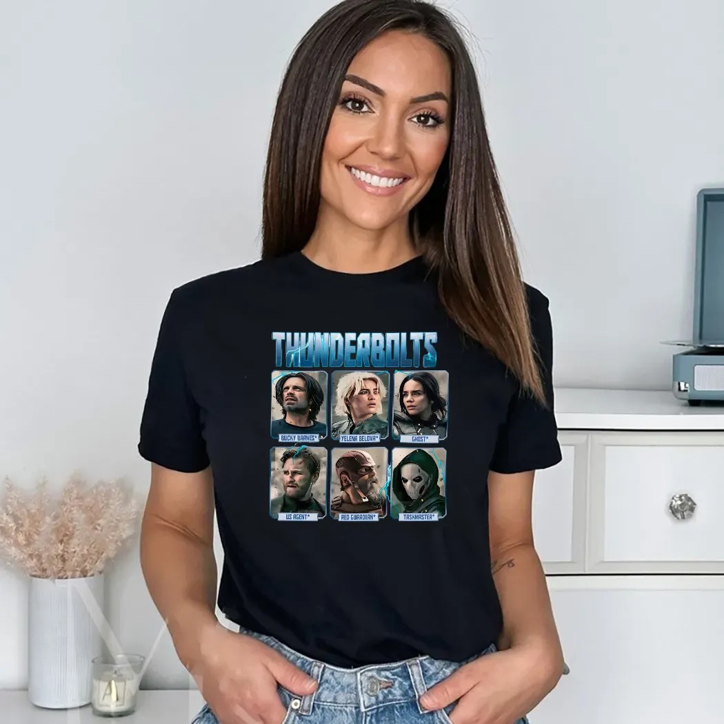 Bucky Barnes Yelena Belova Taskmaster Thunderbolts Marvel Movie Disney Characters T Shirt