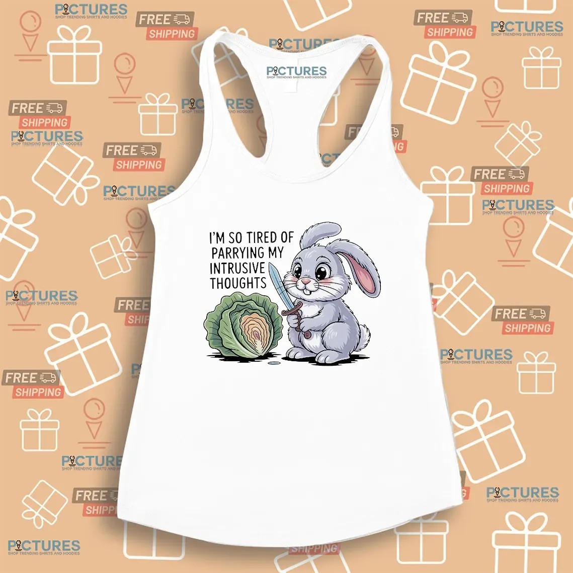 Bunny I'm So Tired Of Parrying My Intrusive Thoughts T Shirt