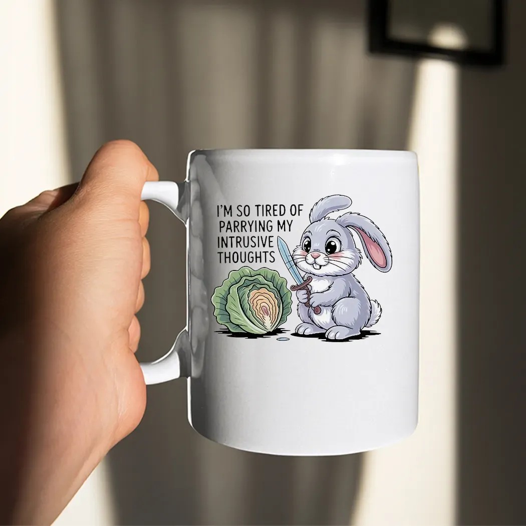 Bunny I'm So Tired Of Parrying My Intrusive Thoughts T Shirt