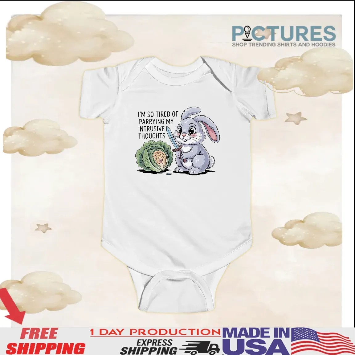 Bunny I'm So Tired Of Parrying My Intrusive Thoughts T Shirt