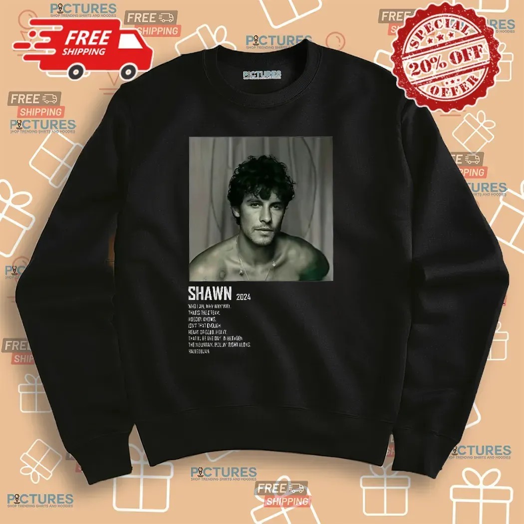 Camiseta Feminina Babylook Tema Cantor Shawn Mendes Album 2024 T Shirt