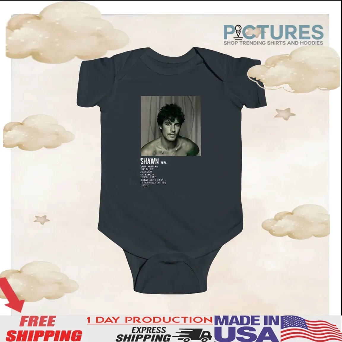 Camiseta Feminina Babylook Tema Cantor Shawn Mendes Album 2024 T Shirt