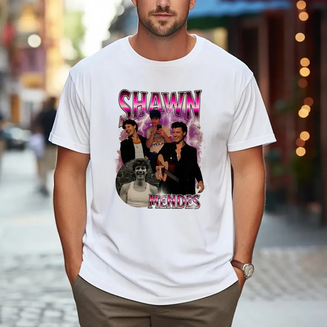 Camiseta Shawn Mendes Cantor Canadense Vintage Bootleg T Shirt Camiseta Shawn Mendes Cantor Canadense Vintage Bootleg T Shirt