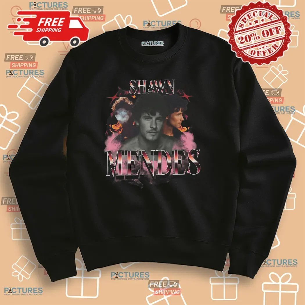 Camiseta Shawn Mendes Cantor Pop Turnê Show In My Blood T Shirt