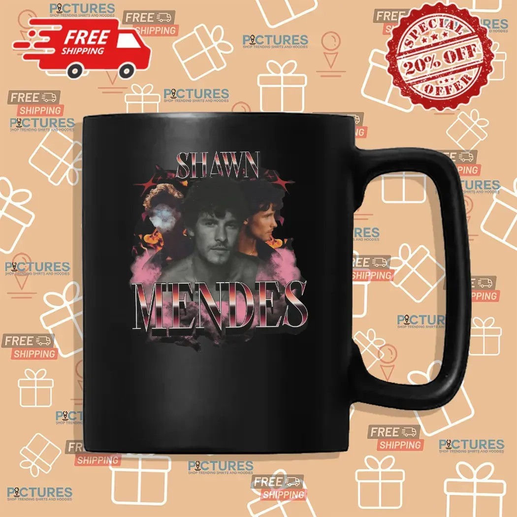 Camiseta Shawn Mendes Cantor Pop Turnê Show In My Blood T Shirt