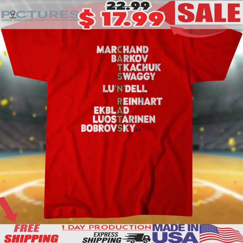 Cats 'n' Rats Player Names 2025 Marchand Barkov Tkachuk Swaggy T Shirt