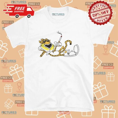 Cheetah Cigarette Cartoon T Shirt