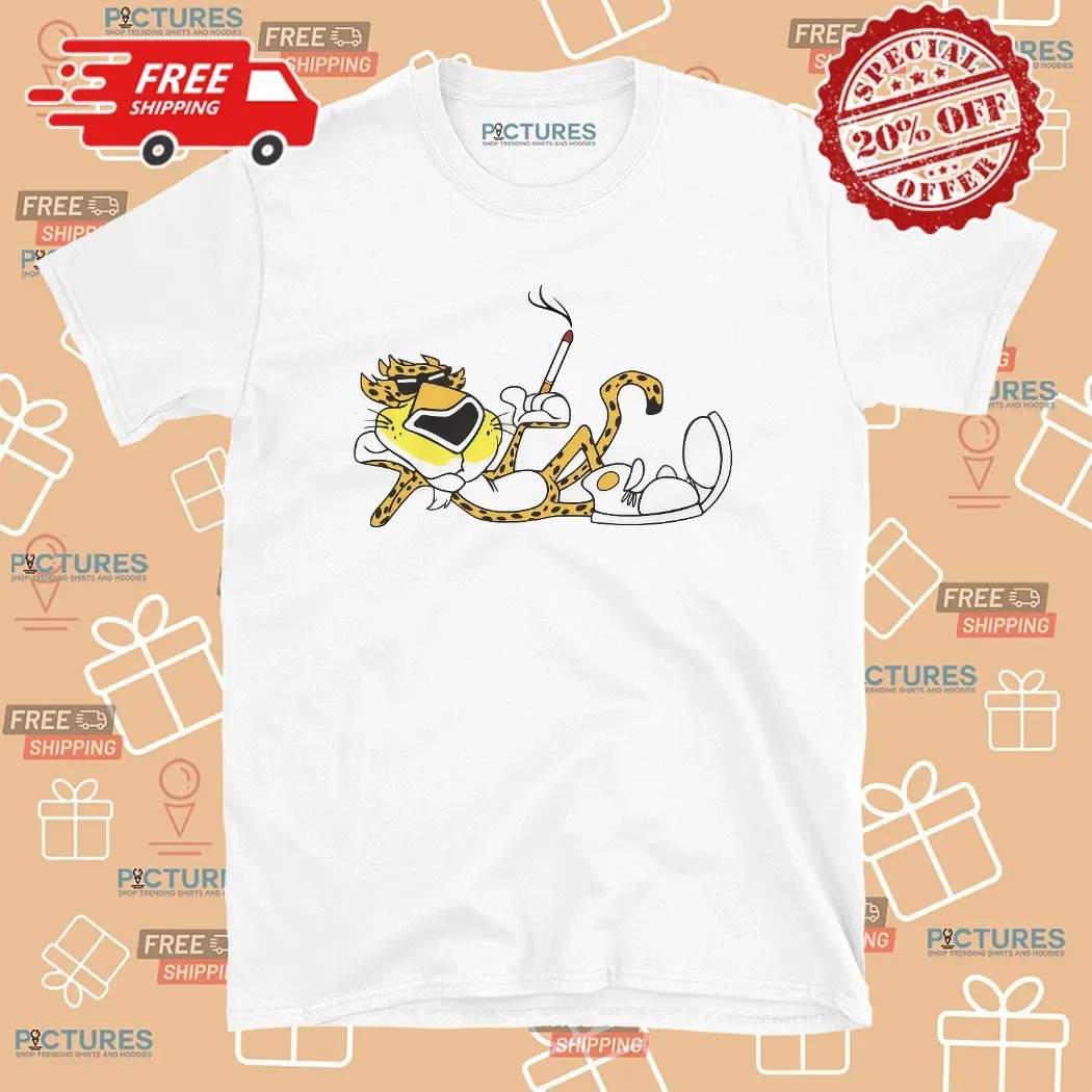 Cheetah Cigarette Cartoon T Shirt