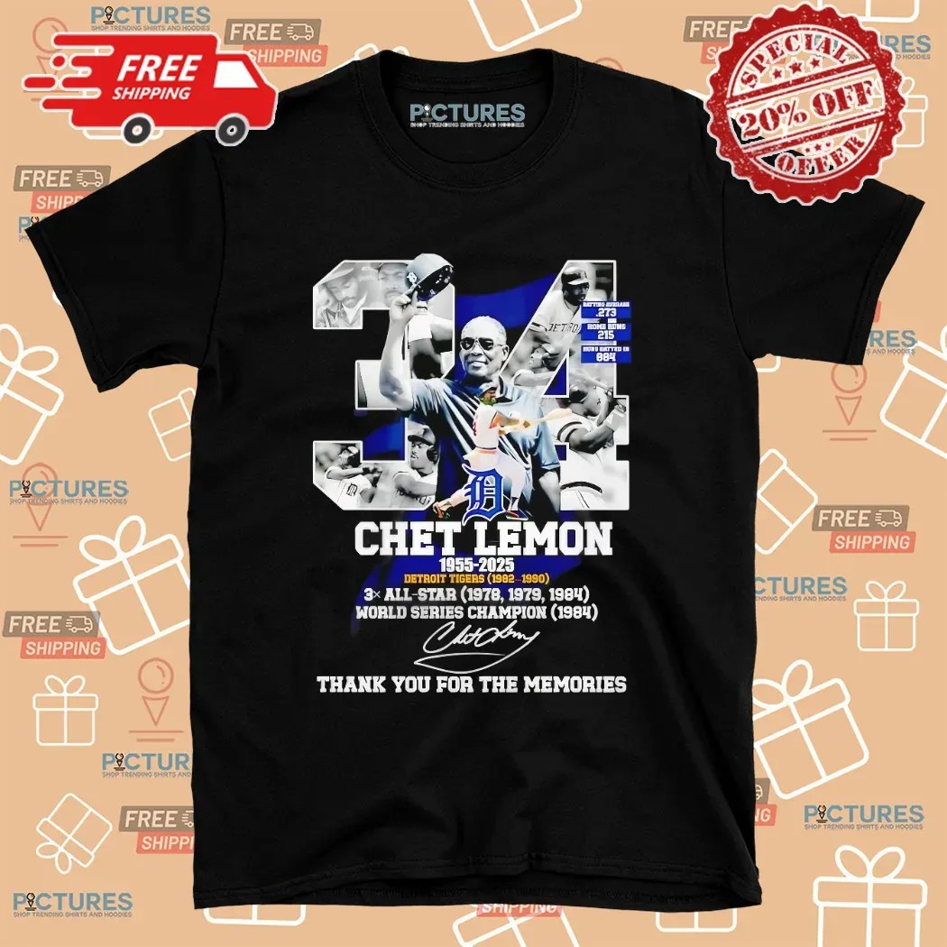 Chef Lemon 1955 2025 Detroit Tigers Thank You For The Memories Signature Shirt