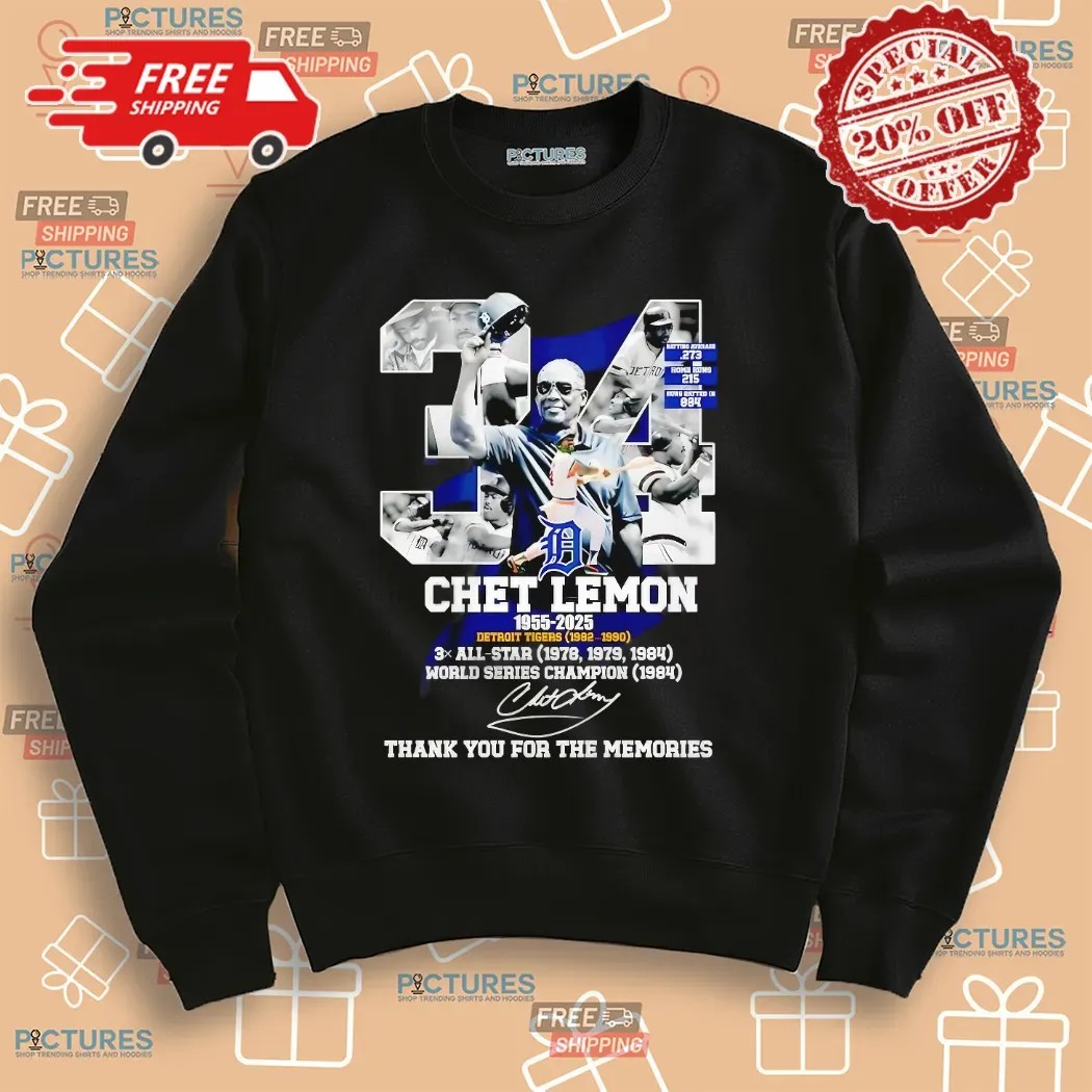 Chef Lemon 1955 2025 Detroit Tigers Thank You For The Memories Signature Shirt