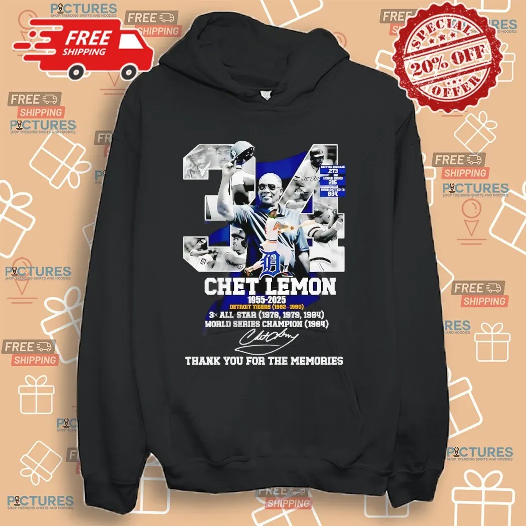 Chef Lemon 1955 2025 Detroit Tigers Thank You For The Memories Signature Shirt
