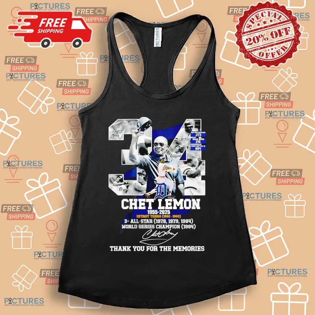 Chef Lemon 1955 2025 Detroit Tigers Thank You For The Memories Signature Shirt