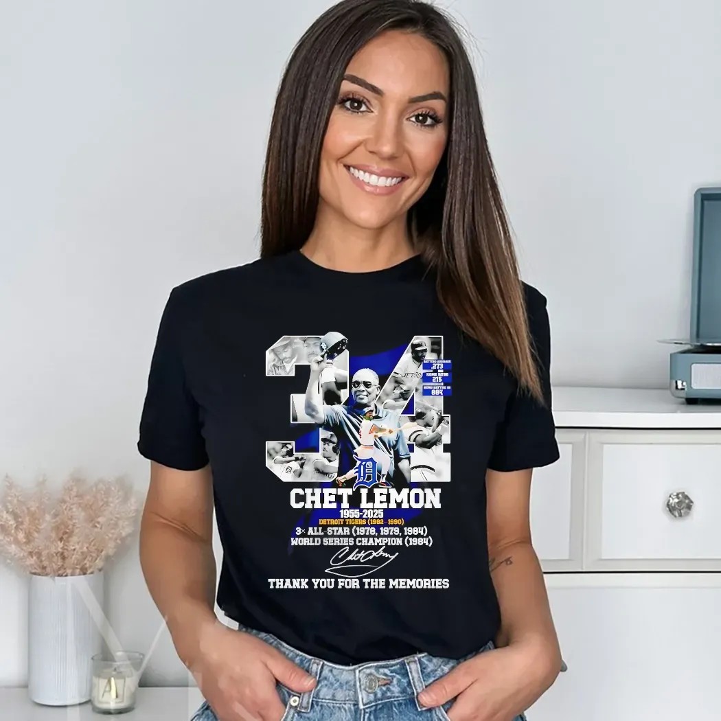 Chef Lemon 1955 2025 Detroit Tigers Thank You For The Memories Signature Shirt