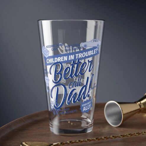 Children In Trouble Better Call Dad Your Best Ally Pint Beer Glass
