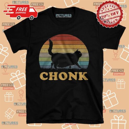 Chonk Cat Sunset Retro Shirt