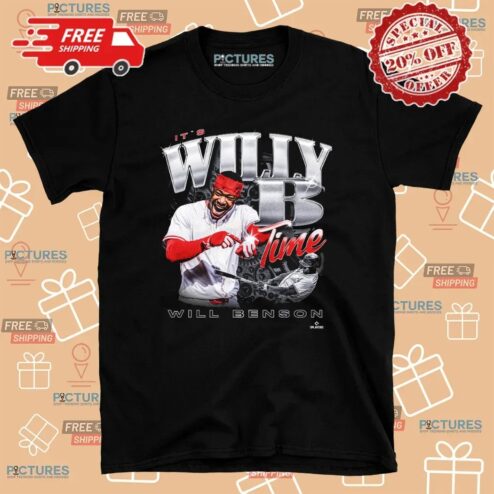 Cincinnati Reds Will Benson 30 It’s Willy B Time Vintage T Shirt