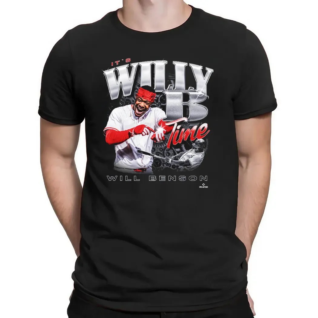 Cincinnati Reds Will Benson 30 It’s Willy B Time Vintage T Shirt Cincinnati Reds Will Benson 30 It’s Willy B Time Vintage T Shirt